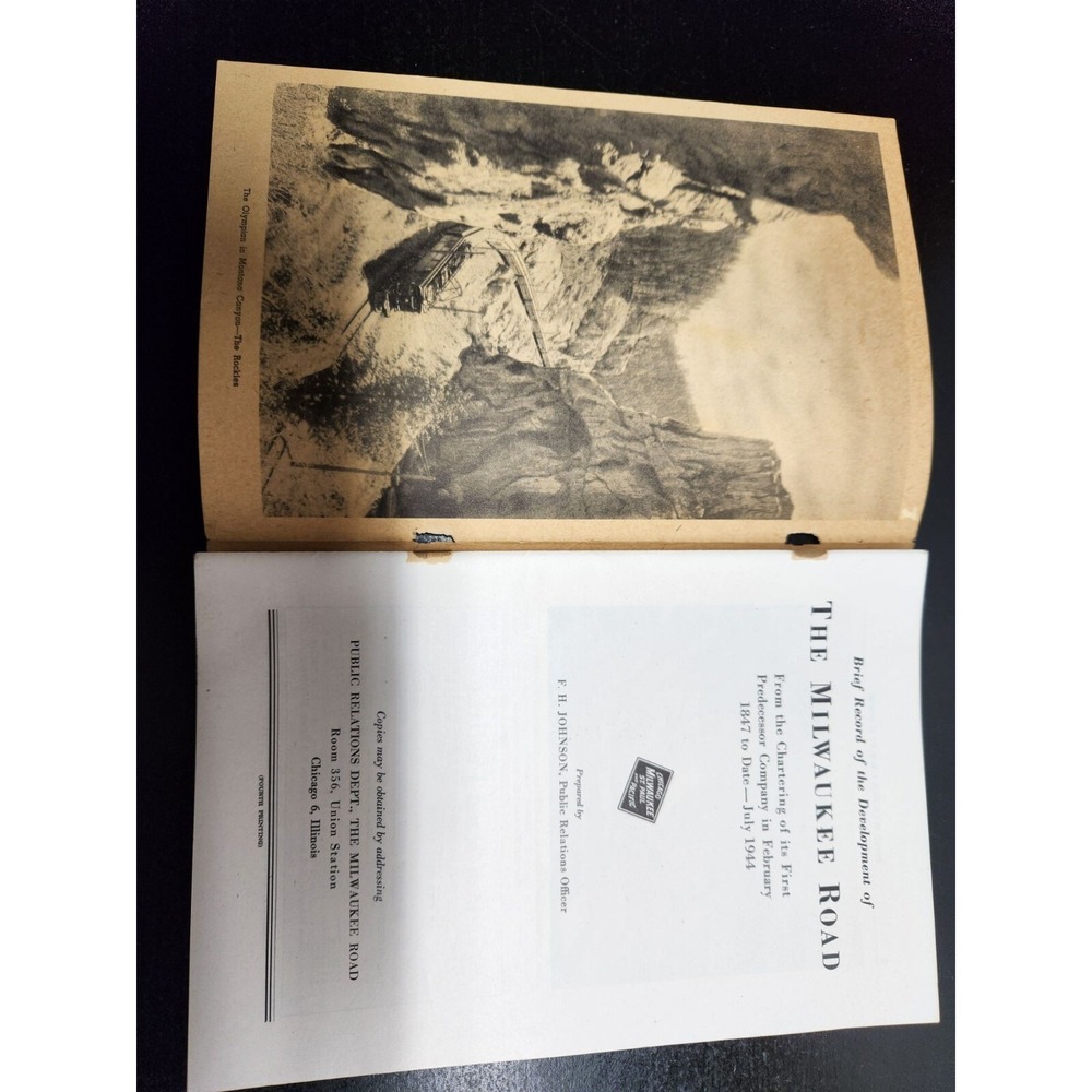 The Milwaukee Road 1847-1944 Railway History Booklet Vintage 6 x 9 Inches - Picture 7 of 14